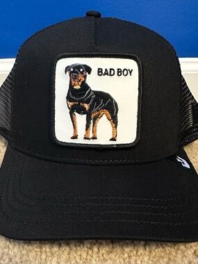 GOORIN BROS THE BADDEST BOY CURVED TRUCKER SNAPBACK MENS HAT BLACK NEW NWT